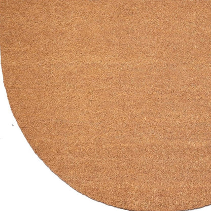 24" X 36" Natural Coir Solid Color Outdoor Semi Circle Door Mat