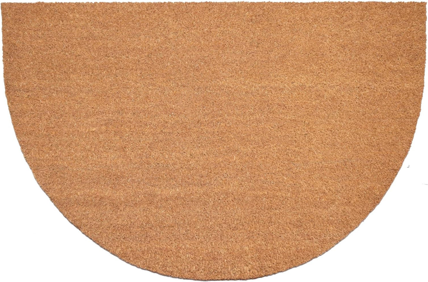 24" X 36" Natural Coir Solid Color Outdoor Semi Circle Door Mat