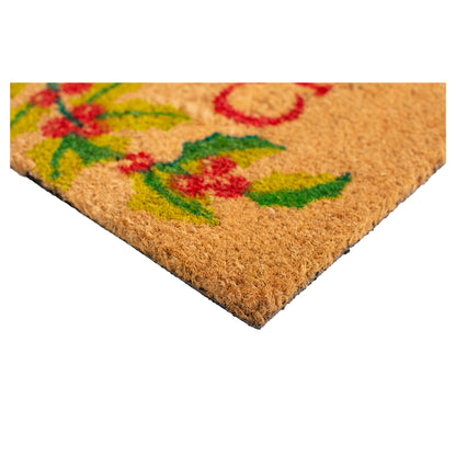 24" X 36" Natural Red and Green Coir Merry Christmas Outdoor Christmas Door Mat