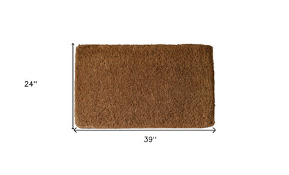 24" X 39" Brown Coir Outdoor Door Mat