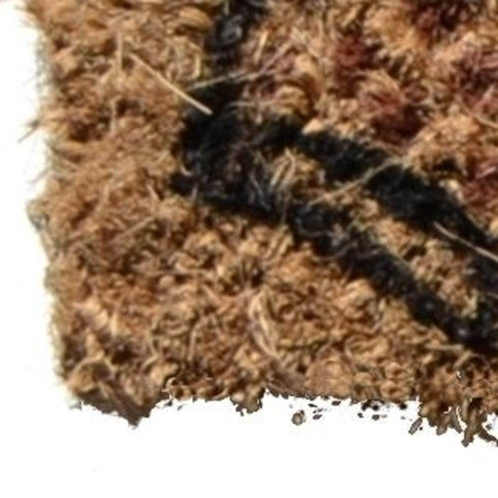 18" X 30" Brown and Black Coir Nice Underwear Outdoor Door Mat