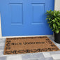 18" X 30" Brown and Black Coir Nice Underwear Outdoor Door Mat