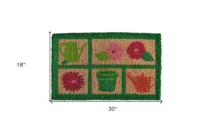 18" X 30" Brown Coir Garden Tools Outdoor Spring Door Mat