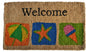 18" X 30" Brown Coir Star Welcome Outdoor Summer Door Mat