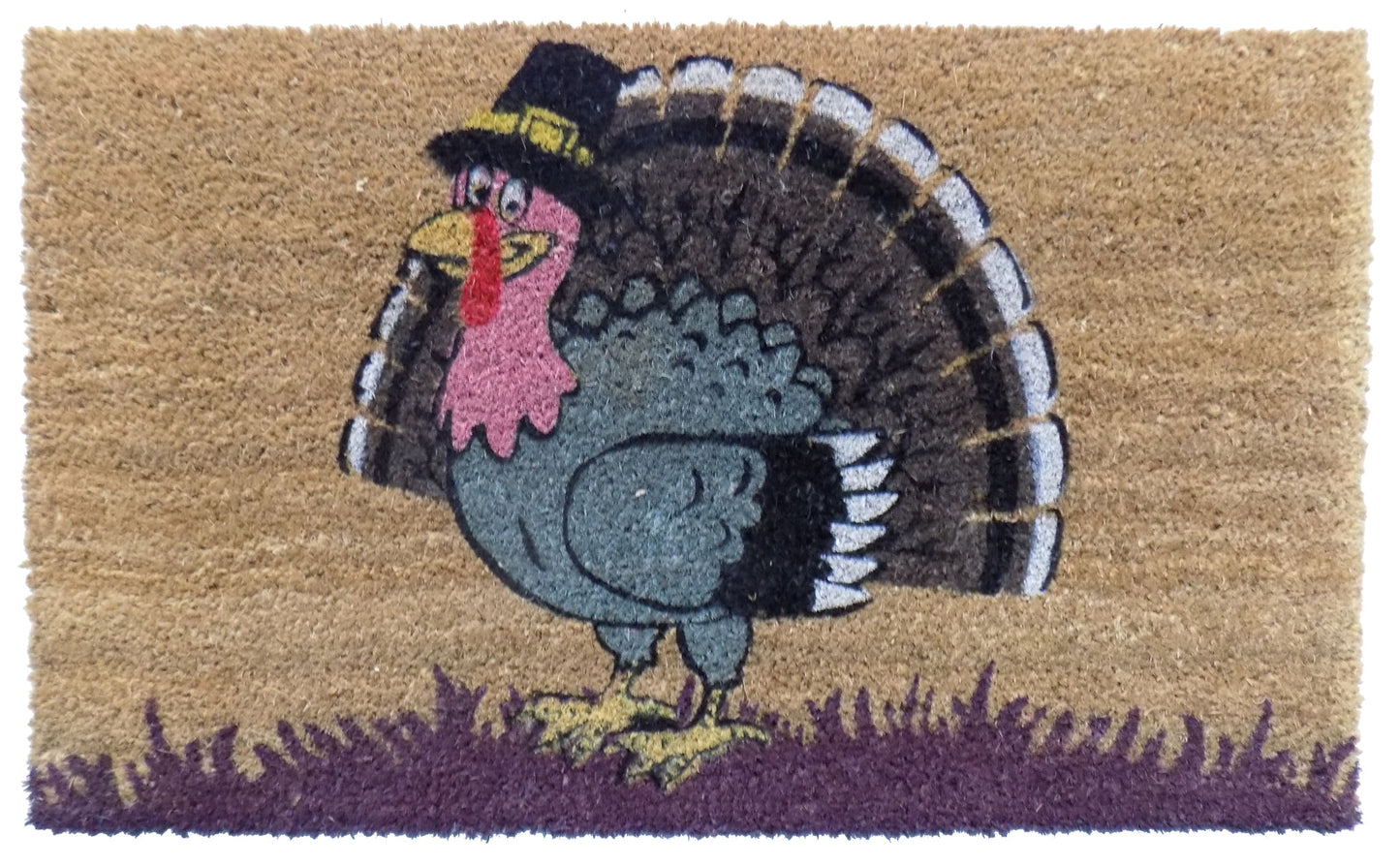 18" X 30" Brown and Black Coir Birds Outdoor Holiday Door Mat