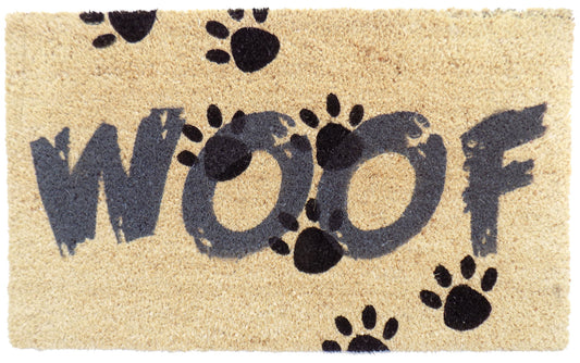 18" X 30" Brown and Black Coir Woof Outdoor Door Mat