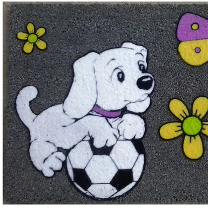 18" X 30" White Coir Dog Home Outdoor Door Mat