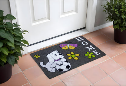 18" X 30" White Coir Dog Home Outdoor Door Mat