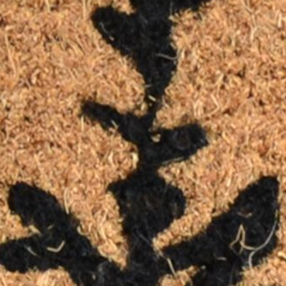 18" X 30" Brown and Black Coir Bear Outdoor Fall Door Mat