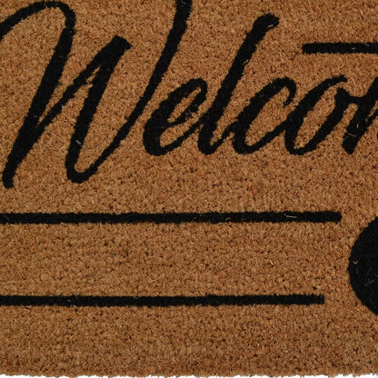 18" X 30" Brown and Black Coir Welcome Outdoor Door Mat