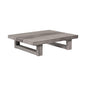 33" Gray Solid Wood Outdoor Coffee Table