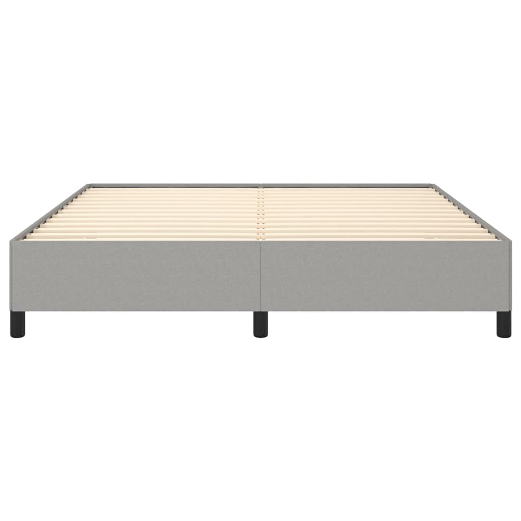 Bed Frame without Mattress Light Gray California King Fabric