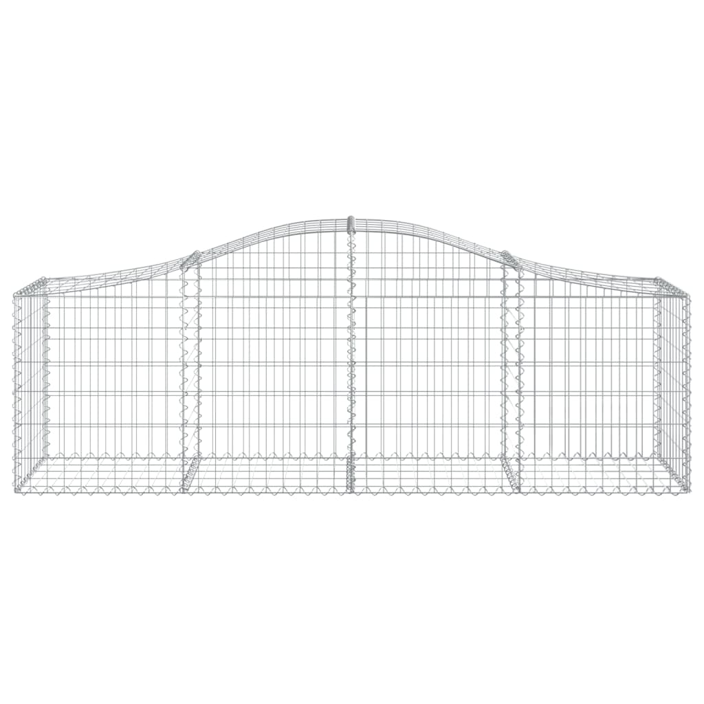 Arched Gabion Baskets 8 pcs 78.7"x19.7"x23.6"/31.5" Galvanized Iron