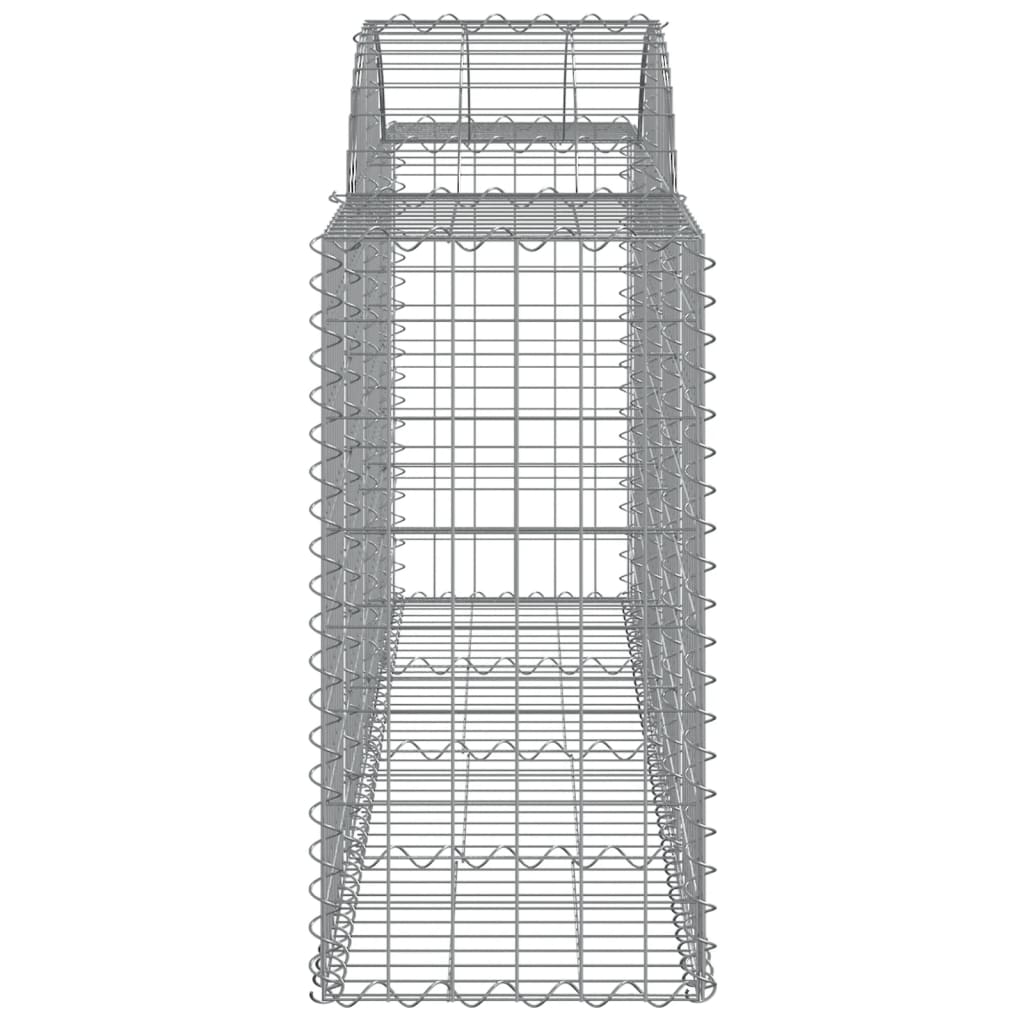 Arched Gabion Baskets 14 pcs 78.7"x19.7"x31.5"/39.4" Galvanized Iron