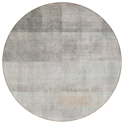 3' X 5' Taupe Ombre Washable Non Skid Indoor Outdoor Area Rug