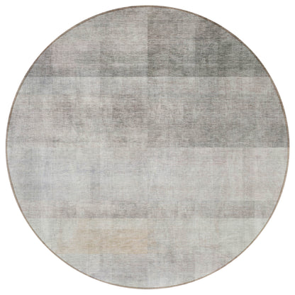 3' X 5' Taupe Ombre Washable Non Skid Indoor Outdoor Area Rug