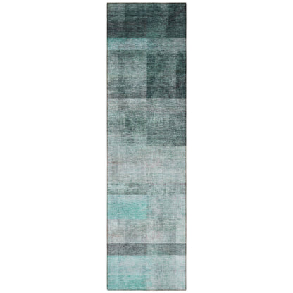 3' X 5' Taupe Ombre Washable Non Skid Indoor Outdoor Area Rug