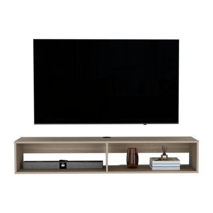 59" Beige Floating Mount TV Stand