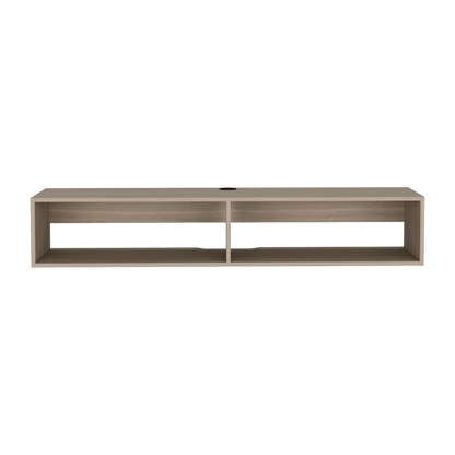 59" Beige Floating Mount TV Stand