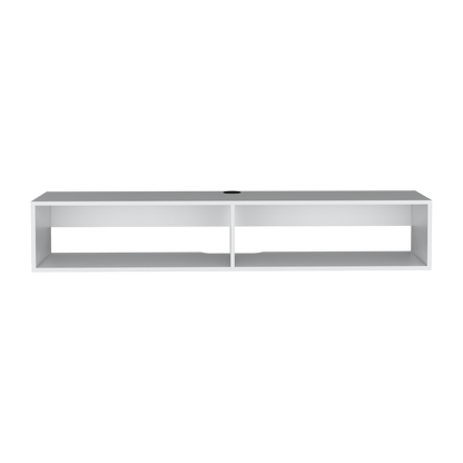 59" White Floating Mount TV Stand