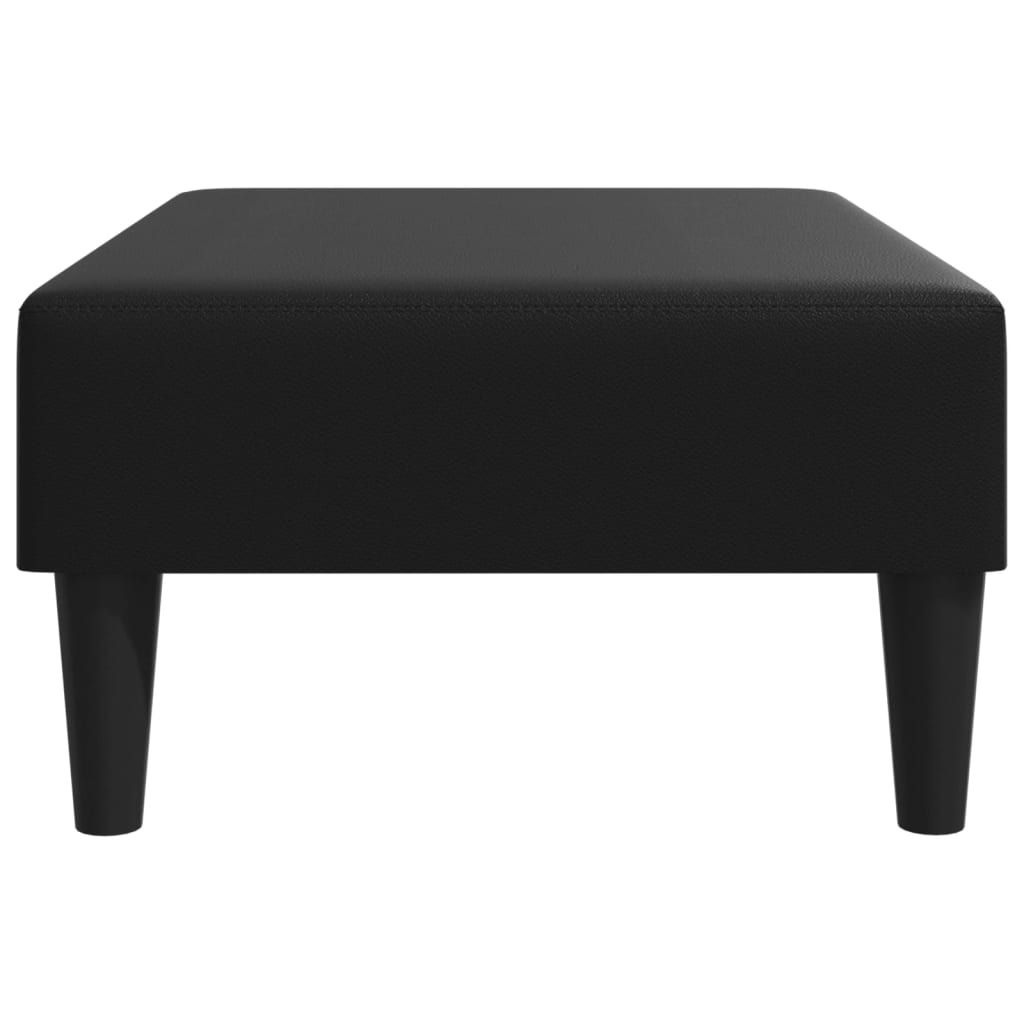 Footstool Black 30.3"x21.7"x12.2" Faux Leather