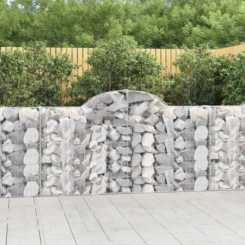 Arched Gabion Baskets 30 pcs 78.7"x11.8"x39.4"/47.2" Galvanized Iron