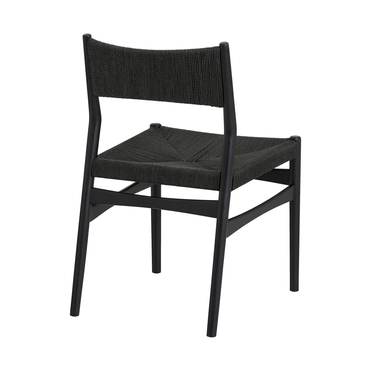 Five Piece Black Oval Dining Set with Four Chairs