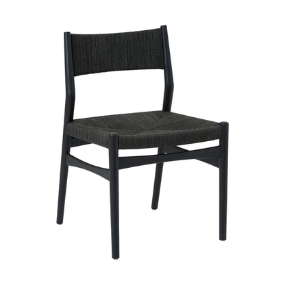 Five Piece Black Round Dining Set with Four Chairs