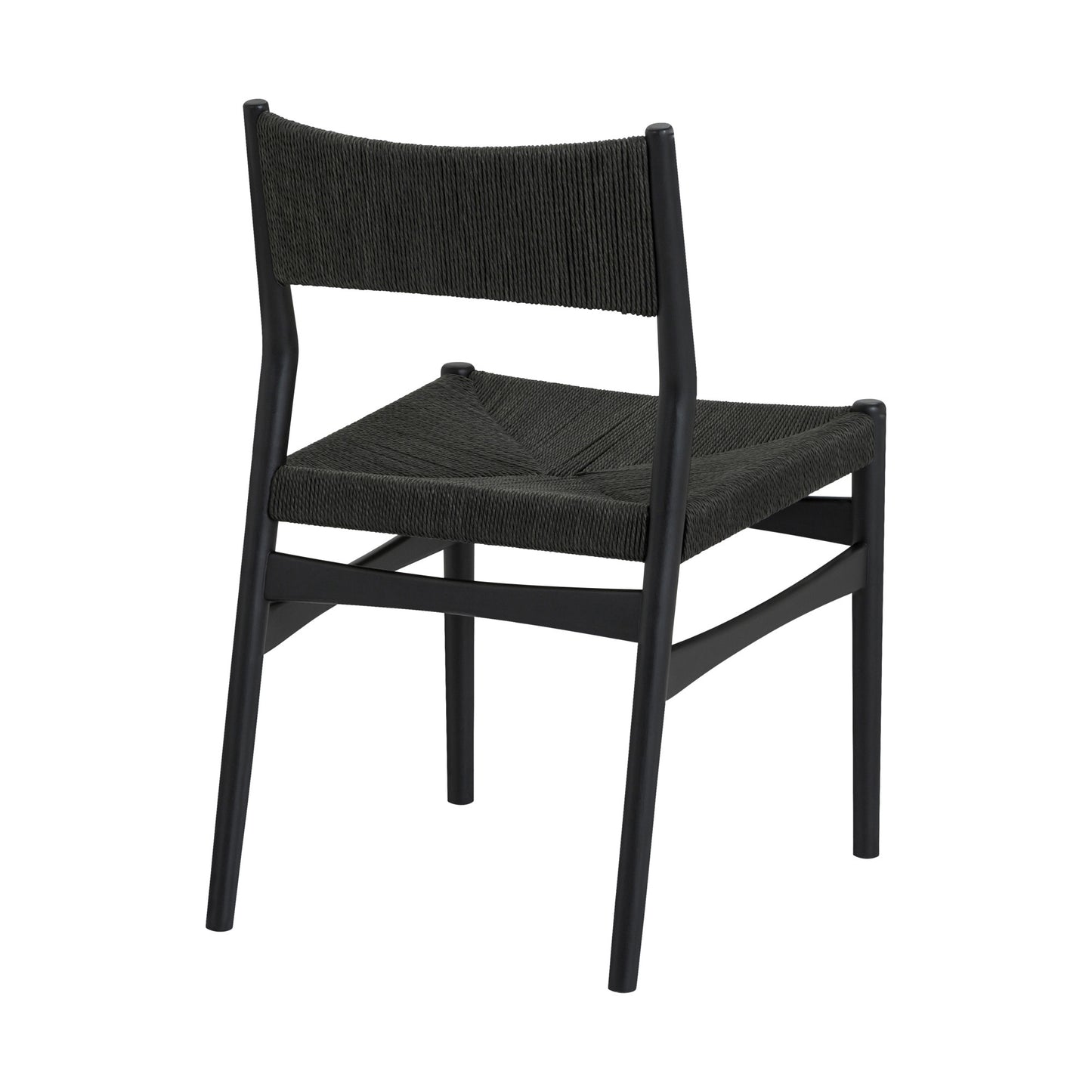 Five Piece Brown and Black Round Dining Set with Four Chairs