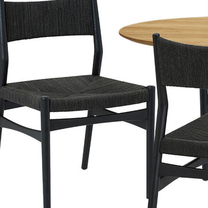 Seven Piece Oak Oval Dining Set with Six Chairs