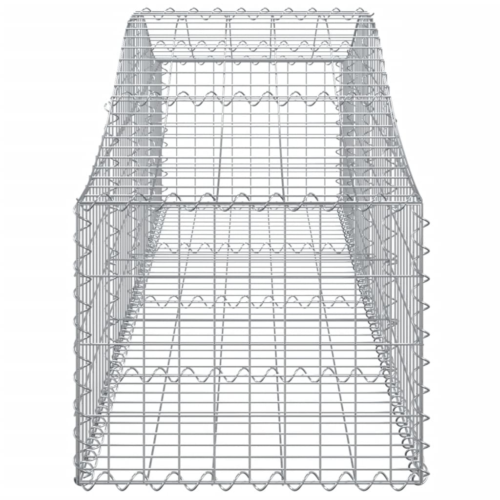 Arched Gabion Baskets 5 pcs 78.7"x19.7"x15.7"/23.6" Galvanized Iron