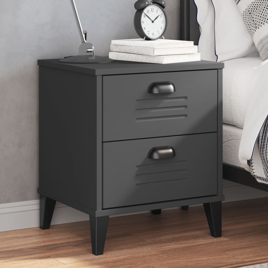 Bedside Cabinet VIKEN Black Engineered Wood