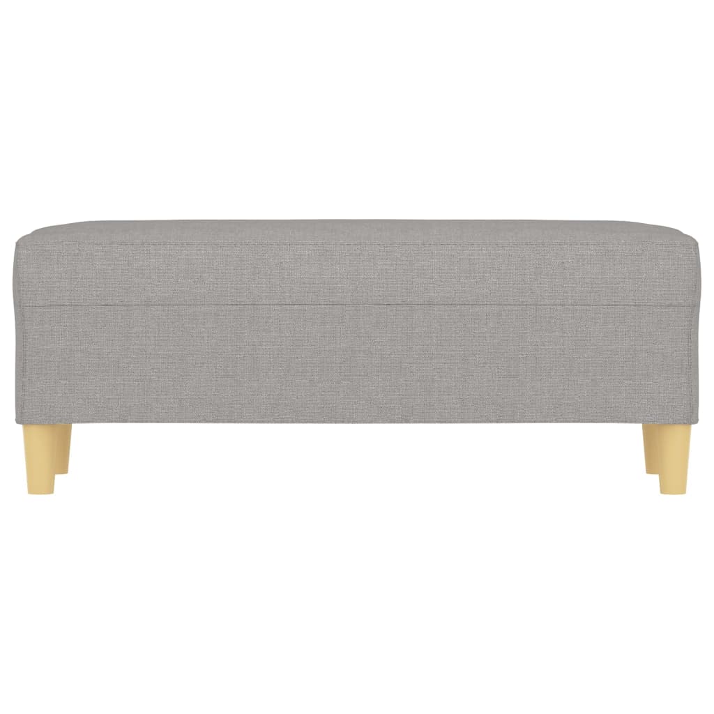 Bench Light Gray 39.4"x13.8"x16.1" Fabric