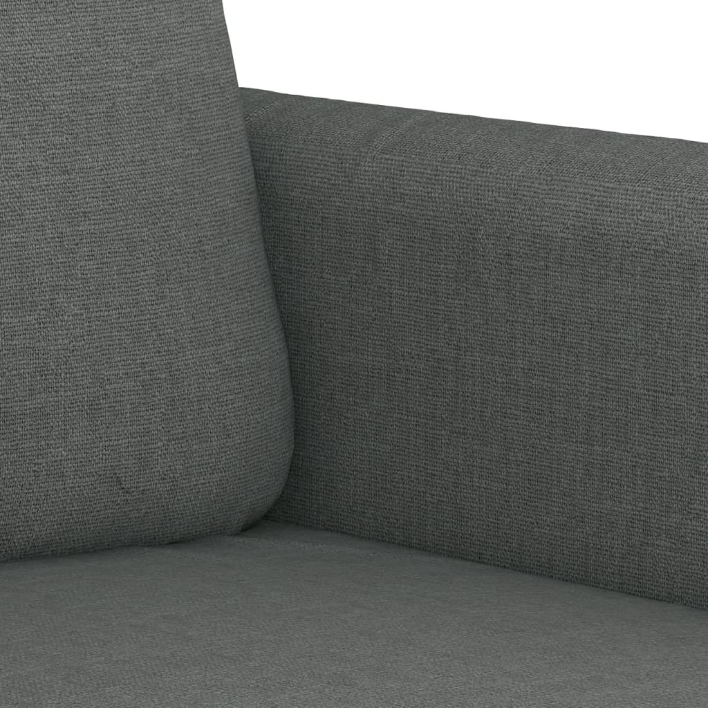 4 Piece Sofa Set with Pillows Dark Gray Fabric