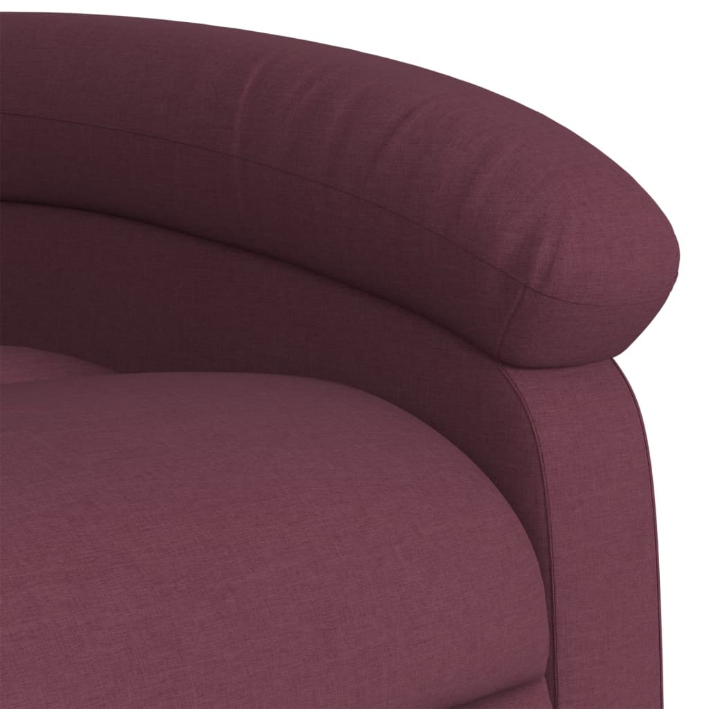 Electric Massage Recliner Chair Purple Fabric