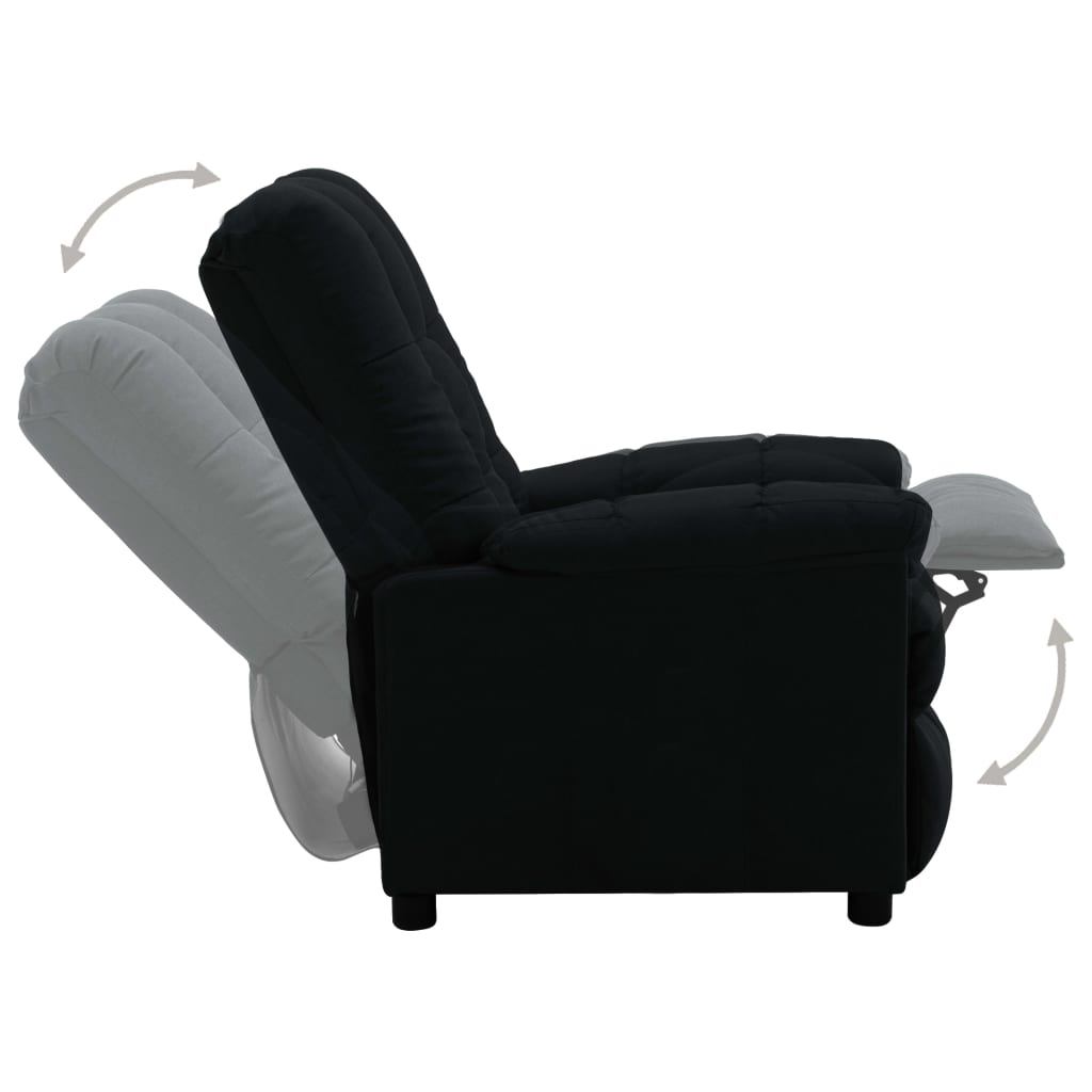 Recliner Black Fabric