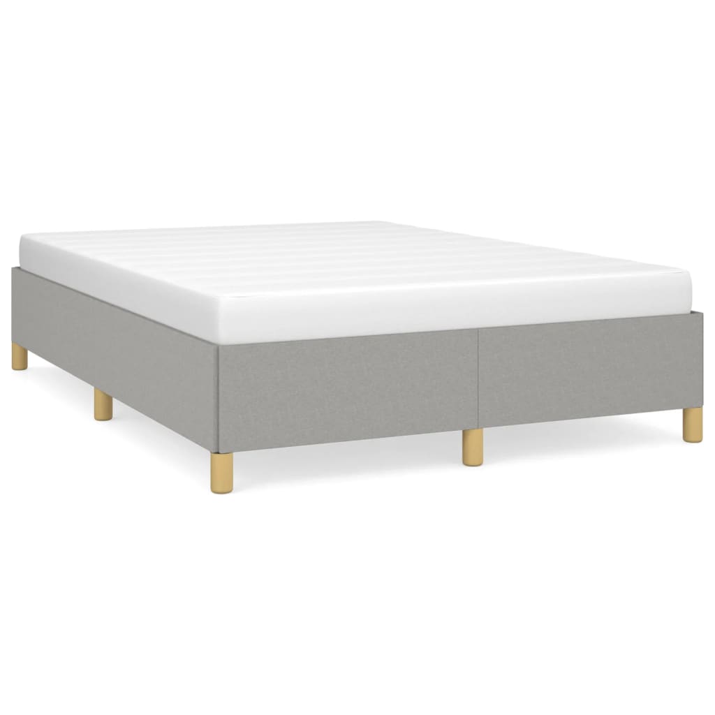 Bed Frame without Mattress Light Gray 59.8"x79.9" Queen Fabric