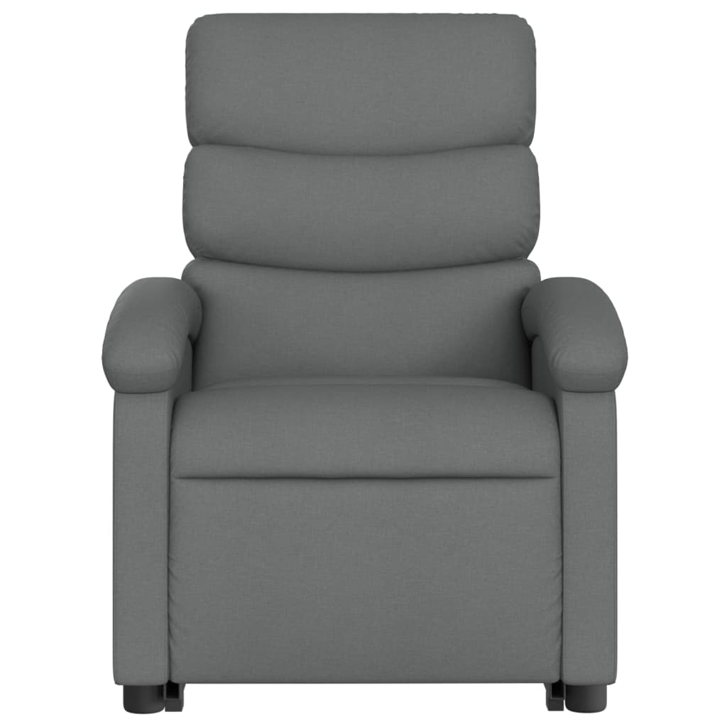 Stand up Massage Recliner Chair Dark Gray Fabric