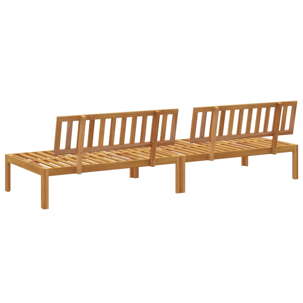 Patio Pallet Middle Sofas 2 pcs Solid Wood Acacia