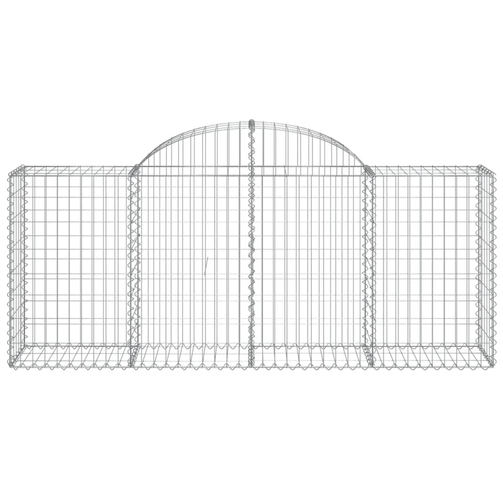 Arched Gabion Baskets 20 pcs 78.7"x19.7"x31.5"/39.4" Galvanized Iron