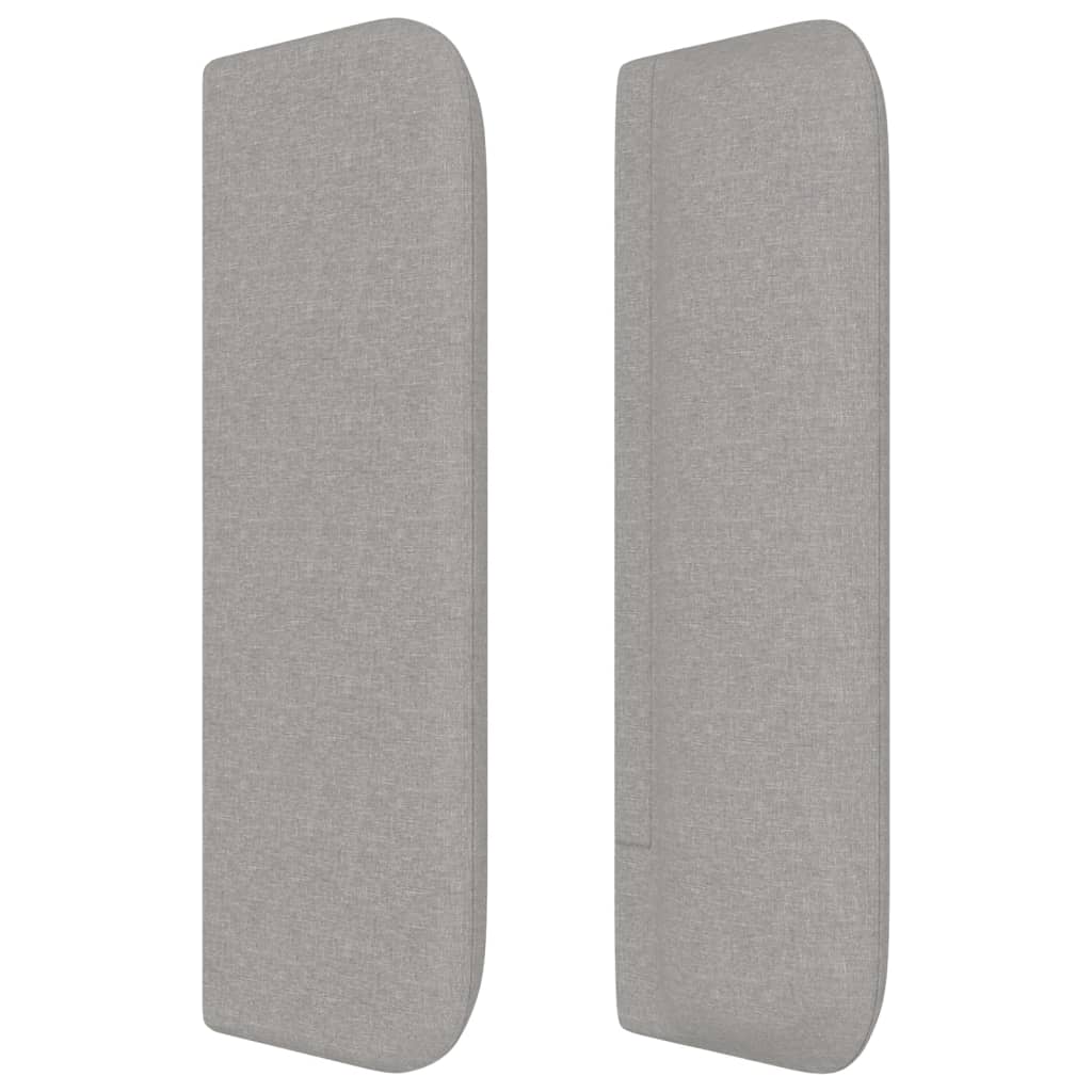 Headboard with Ears Light Gray 79.9"x6.3"x30.7"/34.6" Fabric