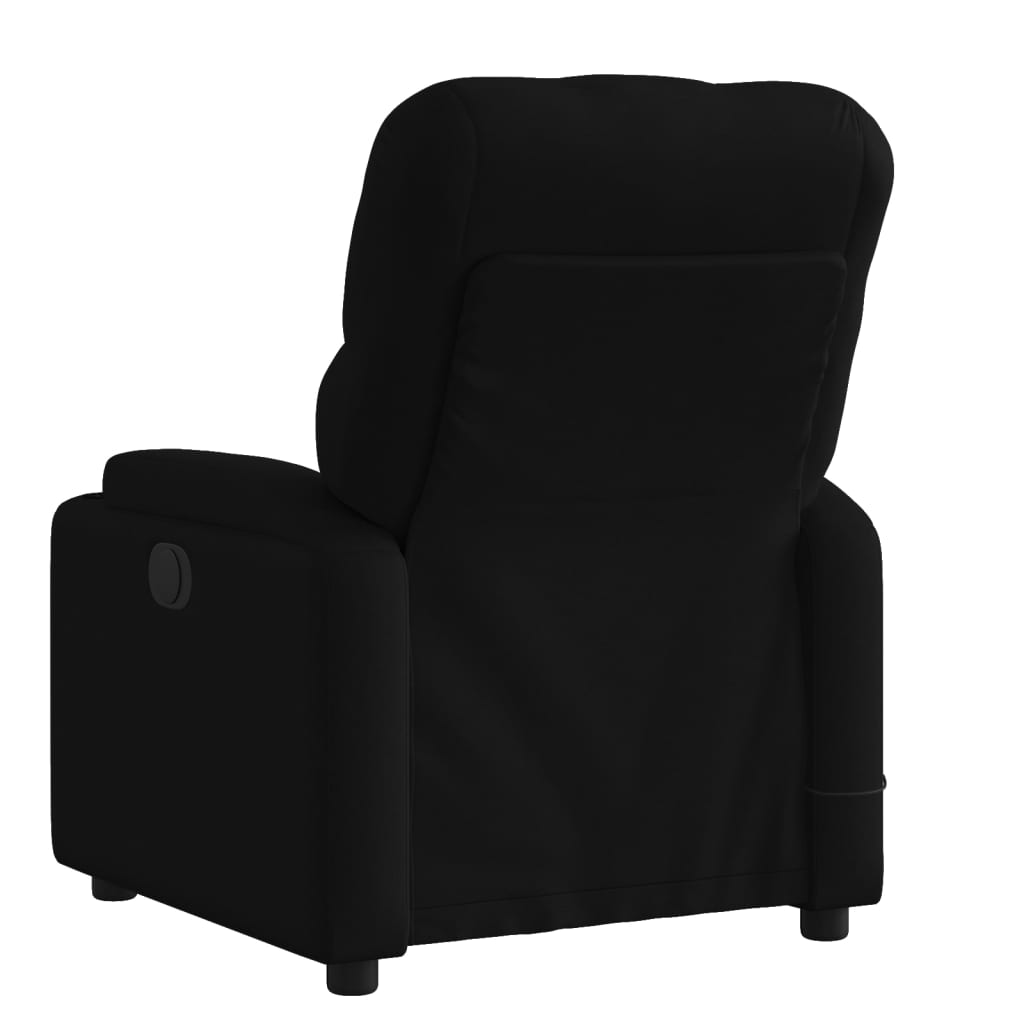 Massage Recliner Chair Black Fabric