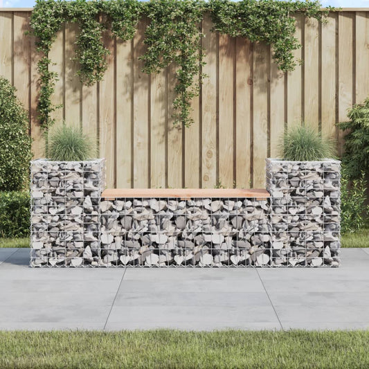 Patio Bench Gabion Design 72"x16.1"x23.8" Solid Wood Douglas