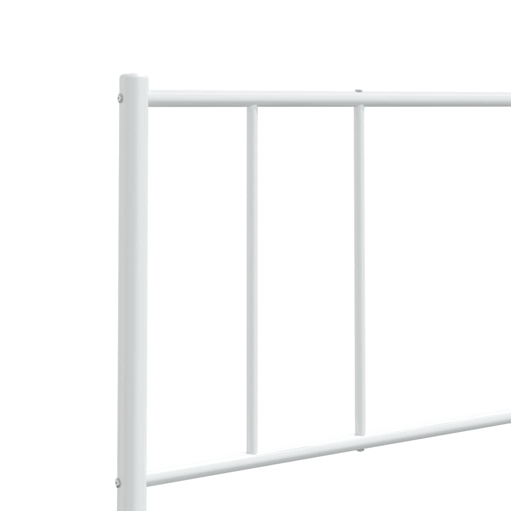 Metal Headboard White 59.1"