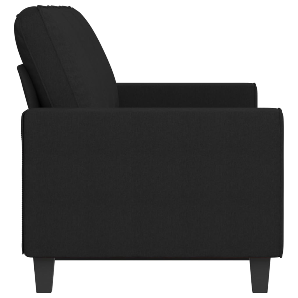 3-Seater Sofa Black 70.9" Fabric