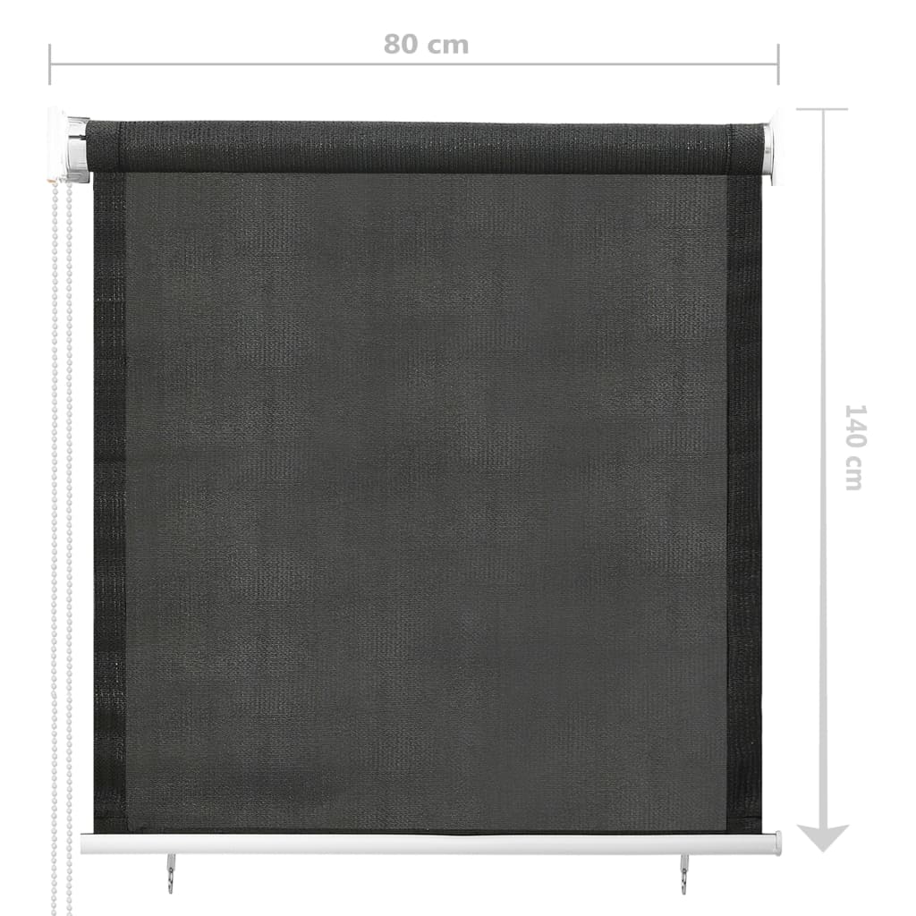 Outdoor Roller Blind 31.5"x55.1" Anthracite