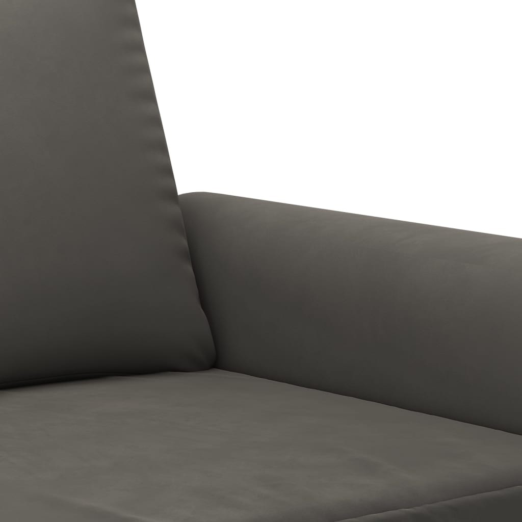 2-Seater Sofa Dark Gray 47.2" Velvet