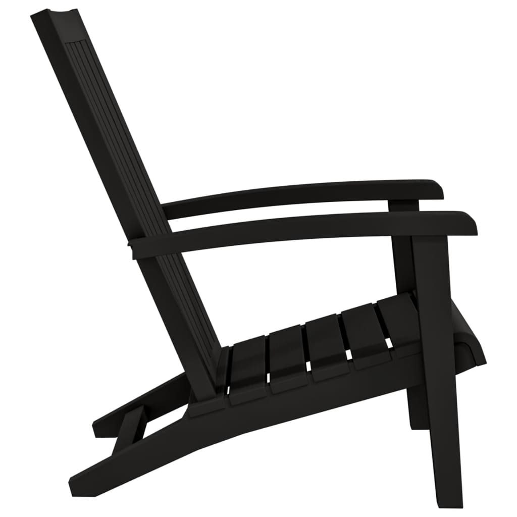 Patio Adirondack Chairs 2 pcs Black Polypropylene