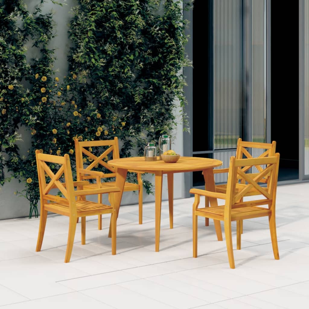 Patio Dining Chairs 4 pcs Solid Wood Acacia