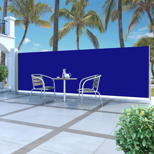 Retractable Side Awning 63"x196.9" Blue